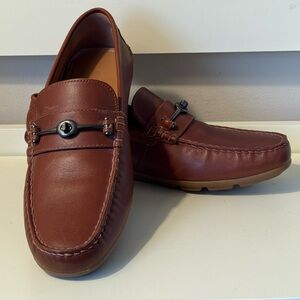 All Leather COACH Men’s Brown Driving Loafers Slip On Size 8.5D Like New